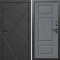 Входная дверь Termo-Door Лучи Блэк - Лион Grey софт