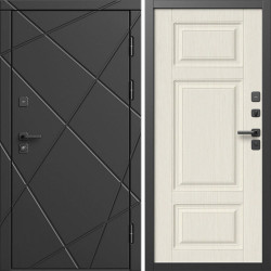 Входная дверь Termo-Door Лучи Блэк - Лион Лиственница