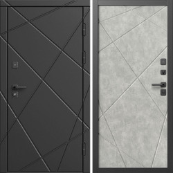 Входная дверь Termo-Door Лучи Блэк - Лучи бетон светлый
