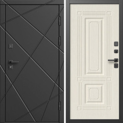 Входная дверь Termo-Door Лучи Блэк - Мадрид Лиственница