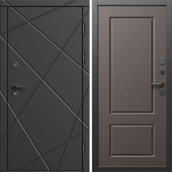 Входная дверь Termo-Door Лучи Блэк - Марсель Шоколад