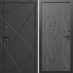 Входная дверь Termo-Door Лучи Блэк - Мастино Бетон темный