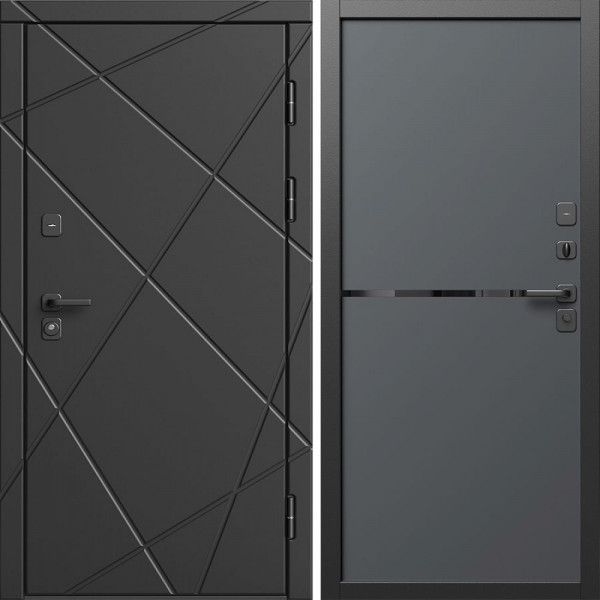 Входная дверь Termo-Door Лучи Блэк - Нео Графит