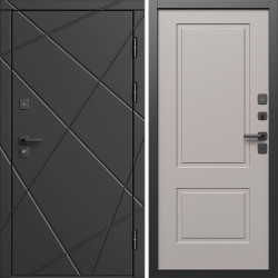 Входная дверь Termo-Door Лучи Блэк - Нео Классика Капучино