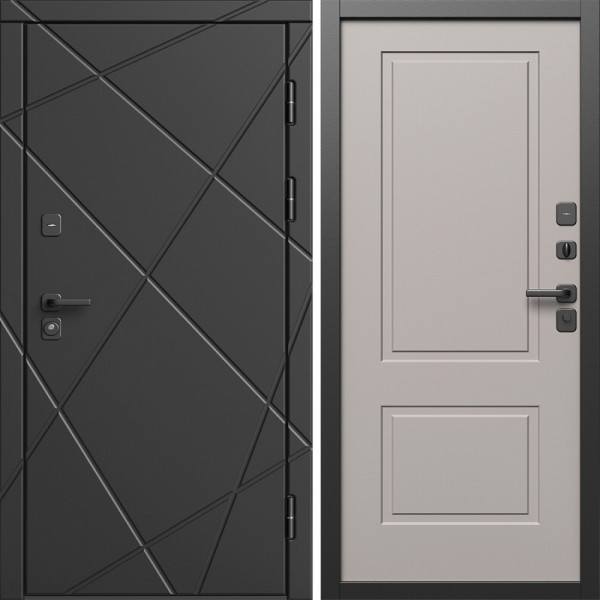 Входная дверь Termo-Door Лучи Блэк - Нео Классика Капучино