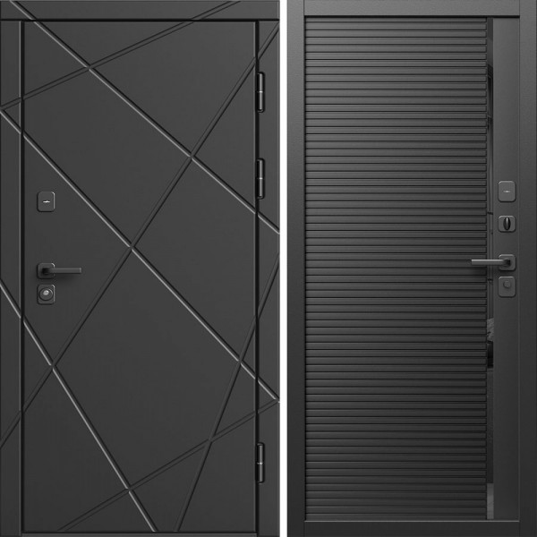 Входная дверь Termo-Door Лучи Блэк - Порте black
