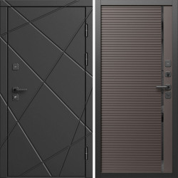 Входная дверь Termo-Door Лучи Блэк - Порте Шоколад