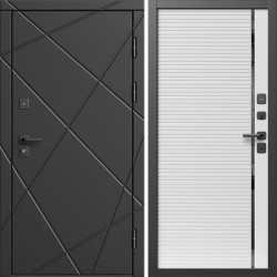 Входная дверь Termo-Door Лучи Блэк - Порте white