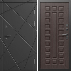 Входная дверь Termo-Door Лучи Блэк - Престиж венге