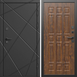Входная дверь Termo-Door Лучи Блэк - Спарта дуб