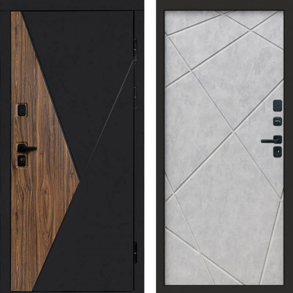 Входная дверь Termo-Door Матрикс Ультра - Лучи бетон светлый