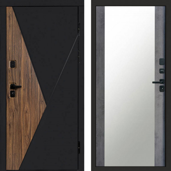 Входная дверь Termo-Door Матрикс Ультра - Зеркало бетон темный