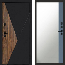 Входная дверь Termo-Door Матрикс Ультра - Зеркало Фацет Grey софт