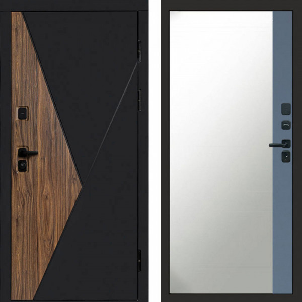 Входная дверь Termo-Door Матрикс Ультра - Зеркало Фацет Grey софт