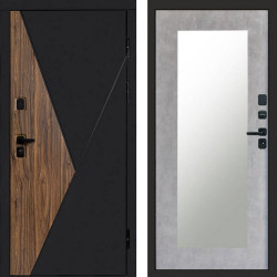 Входная дверь Termo-Door Матрикс Ультра - Зеркало Триумф бетон светлый