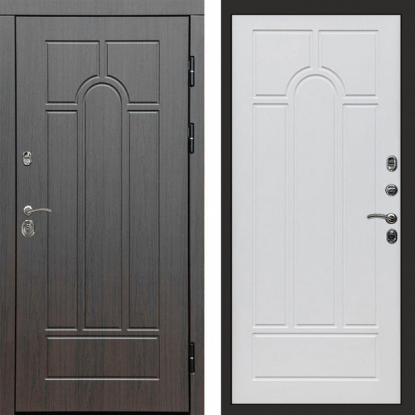 Входная дверь Termo-Door Модена Венге - Арка белое дерево