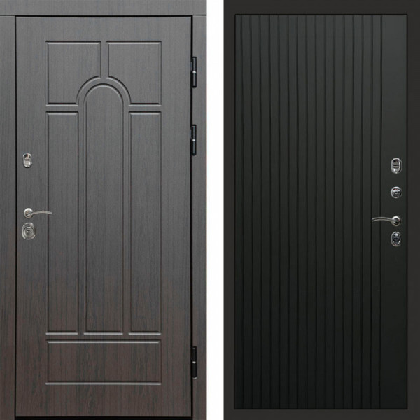 Входная дверь Termo-Door Модена Венге - Flat Черный кварц