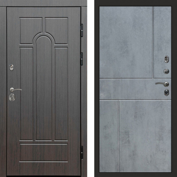 Входная дверь Termo-Door Модена Венге - Горизонт бетон темный
