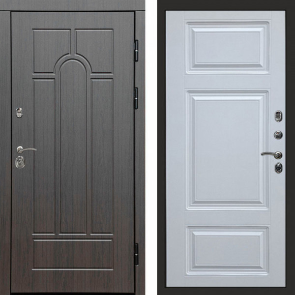 Входная дверь Termo-Door Модена Венге - Лион Белый софт