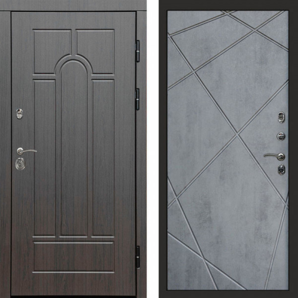 Входная дверь Termo-Door Модена Венге - Лучи бетон темный