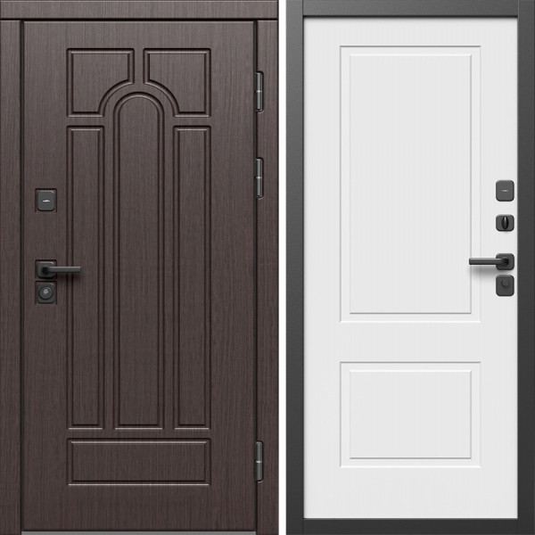Входная дверь Termo-Door Модена Венге - Нео Классика Белый Софт