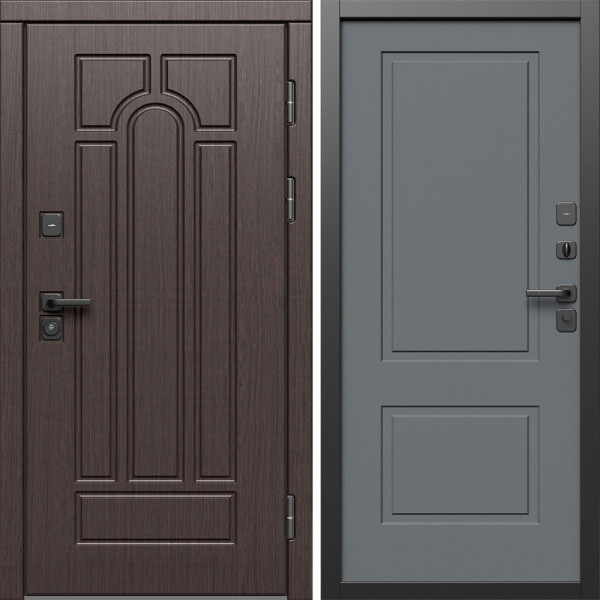 Входная дверь Termo-Door Модена Венге - Нео Классика Грей Софт