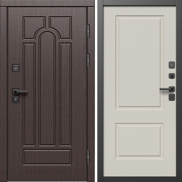 Входная дверь Termo-Door Модена Венге - Нео Классика Слоновая Кость