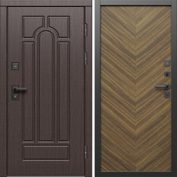 Входная дверь Termo-Door Модена Венге - Плаза Елочка Орех