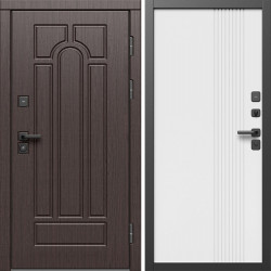 Входная дверь Termo-Door Модена Венге - Страйп Белый Софт