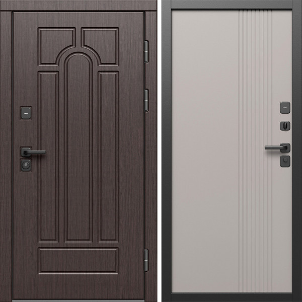 Входная дверь Termo-Door Модена Венге - Страйп Капучино
