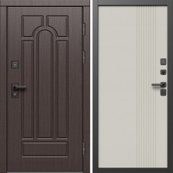 Входная дверь Termo-Door Модена Венге - Страйп Слоновая Кость