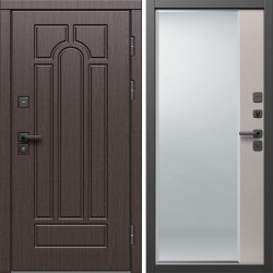 Входная дверь Termo-Door Модена Венге - Зеркало Фацет Капучино