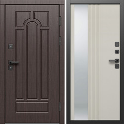 Входная дверь Termo-Door Модена Венге - Зеркало Люмис Соновая Кость