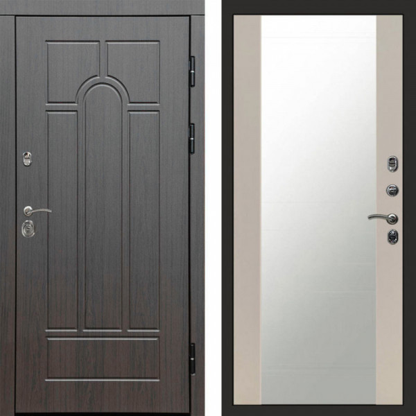 Входная дверь Termo-Door Модена Венге - Зеркало Слоновая кость