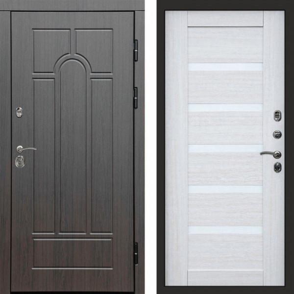 Входная дверь Termo-Door Модена Венге - Зеркало Триумф Царга лиственница 4500 / 5500