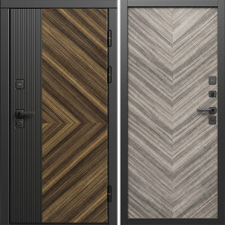 Входная дверь Termo-Door Олимп - Плаза Елочка Серая