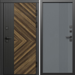 Входная дверь Termo-Door Олимп - Страйп Грей Софт