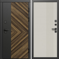 Входная дверь Termo-Door Олимп - Страйп Слоновая Кость