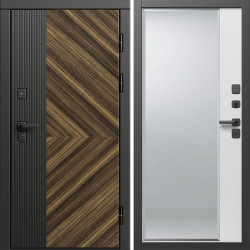Входная дверь Termo-Door Олимп - Зеркало Фацет Белый софт
