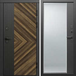 Входная дверь Termo-Door Олимп - Зеркало Фацет Черный кварц