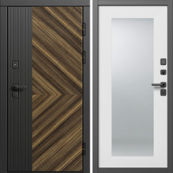 Входная дверь Termo-Door Олимп - Зеркало Триумф Белый софт