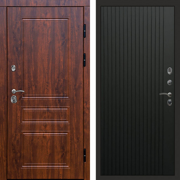 Входная дверь Termo-Door Орегон Дуб - Flat Черный кварц