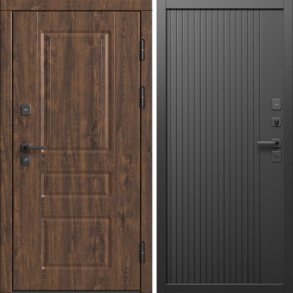 Входная дверь Termo-Door Орегон Дуб - Флэт Черный кварц