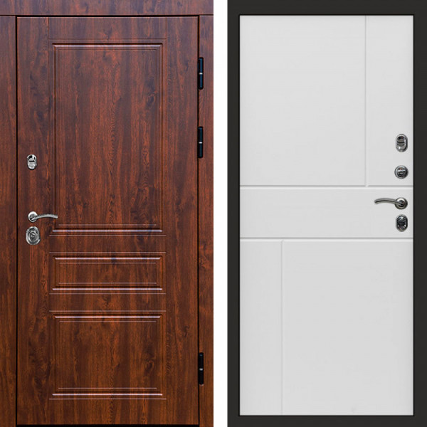 Входная дверь Termo-Door Орегон Дуб - Горизонт белый