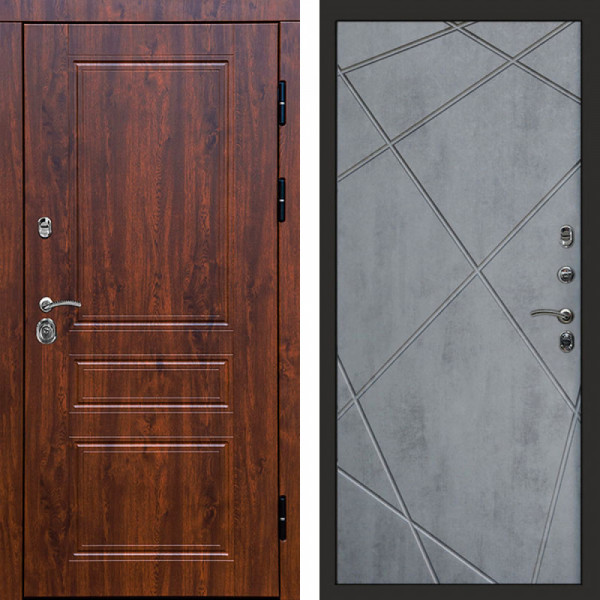 Входная дверь Termo-Door Орегон Дуб - Лучи бетон темный