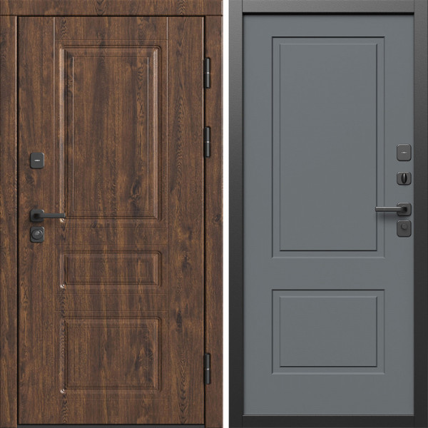 Входная дверь Termo-Door Орегон Дуб - Нео Классика Грей Софт