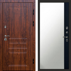 Входная дверь Termo-Door Орегон Дуб - Зеркало Фацет Черный кварц+тонировка серая