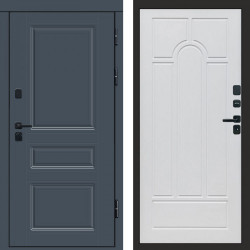 Входная дверь Termo-Door Орегон Графит - Арка белое дерево