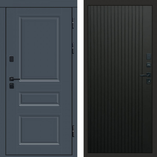 Входная дверь Termo-Door Орегон Графит - Flat Черный кварц