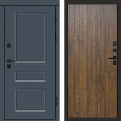 Входная дверь Termo-Door Орегон Графит - Flat Дуб